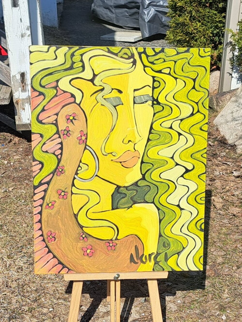 Figurative Painting Doris' Vacation by Narci